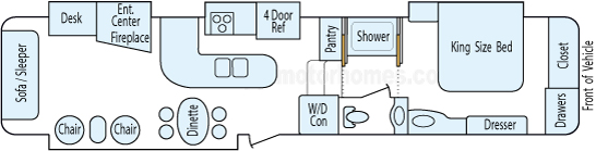 41' 2011 Heartland Landmark w/4 Slides Floorplan