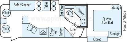 29' 2011 Jayco Eagle Ht Super Lite w/2 Slides Floorplan