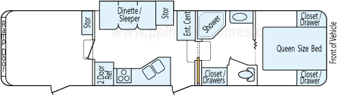35' 2003 Forest River All American Sport - Toy Hauler Floorplan