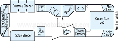 29' 2010 Forest River/Rockwood Signature Ultra Lite w/2 Slides Floorplan