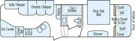 32' 2012 Komfort Corporation Komfort w/2 Slides Floorplan