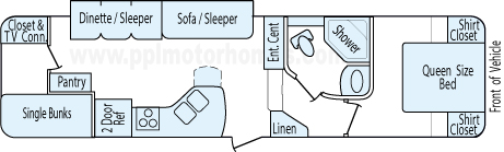 32' 2013 Jayco Eagle Ht w/Slide Floorplan