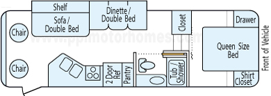 28' 2004 Fleetwood Wilderness w/Slide Floorplan