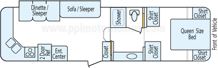 31' 2002 Jayco Designer w/Slide Floorplan