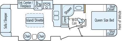 31' 2012 Open Range Light w/3 Slides Floorplan