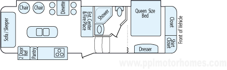 30' 2013 Cross Roads Cruiser w/3 Slides Floorplan