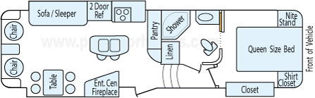 31' 2015 Rockwood/Forest River Signature Ultra Lite w/3 Slides Floorplan