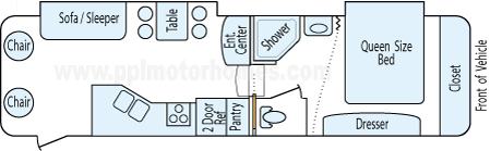 30' 2013 Coachmen/Forest River Chaparral w/2 Slides Floorplan