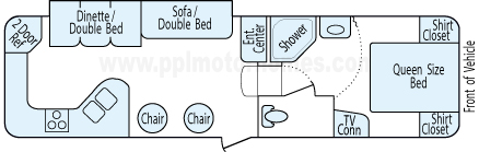 31' 2009 Coachmen Chapparel Lite w/Slide Floorplan