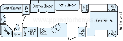 30' 2001 Fleetwood Wilderness w/Slide Floorplan