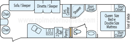 29' 2009 Keystone Cougar w/Slide Floorplan