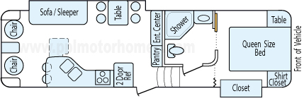 30' 2011 Forest River Rockwood w/2 Slides Floorplan