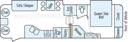 30' 2006 Forest River Wildcat w/2 Slides Floorplan