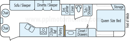 30' 2004 Prowler Regal w/Slide Floorplan