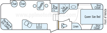 29' 2006 Keystone Laredo w/Slide Floorplan