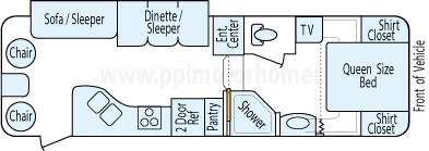 27' 2007 Keystone Copper Canyon w/Slide Floorplan