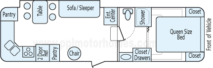 30' 1999 King Of The Road Royalite w/Slide Floorplan