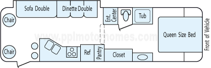 31' 2005 Thor Jazz w/Slide Floorplan