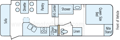 30' 2015 Livin Lite Aluma Lite w/Slide Floorplan