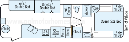 29' 2005 Crossroads Cruiser w/Slide Floorplan
