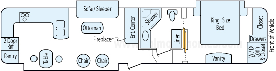 38' 2006 Dutchmen Grand Junction w/3 Slides & Generator Floorplan