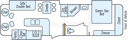 31' 2011 Heartland Sundance w/3 Slides Floorplan