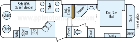 33' 2007 Sunny Brook Bristol Bay w/2 Slides Floorplan