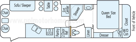 31' 2006 Carriage Cameo Lxi w/2 Slides Floorplan