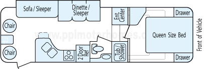 28' 2008 Pilgrim International Cirrus w/Slide Floorplan