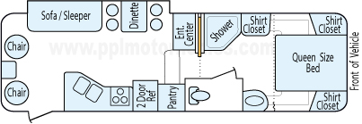 28' 2009 Keystone Cougar w/Slide Floorplan