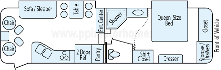 31' 2011 Cross Roads Cruiser w/2 Slides Floorplan