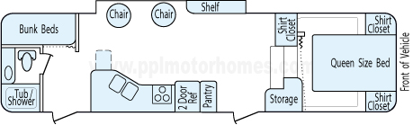 32' 2001 Thor Tahoe w/Slide - Bunk House Floorplan