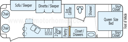 29' 2006 Skyline Nomad Deluxe w/Slide Floorplan