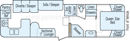 29' 2006 Forest River Wildcat w/Slide Floorplan