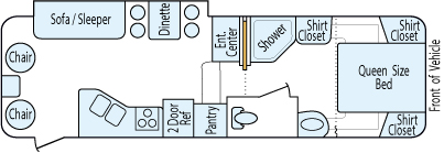 28' 2010 Keystone Cougar w/Slide Floorplan