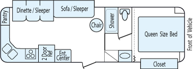 27' 2009 Northwood Arctic Fox w/2 Slides Floorplan