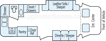 25' 2006 Fourwinds Siesta w/2 Slides Floorplan