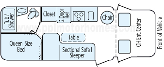 25' 2013 Coachmen Concord Floorplan