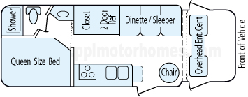 25' 2004 Itasca/Winnebago Spirit Floorplan