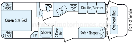 30' 2006 Four Winds Majestic Floorplan