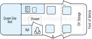 20' 1998 Roadtrek Floorplan