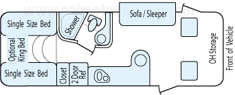 25' 2013 Winnebago Itasca Reyo Sprinter Diesel w/Slide Floorplan