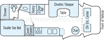 26' 2006 Itasca Cambria w/Slide Floorplan
