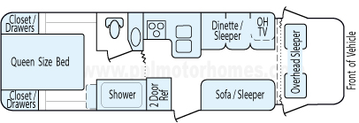 29' 2000 Gulf Stream Ultra Sport Floorplan