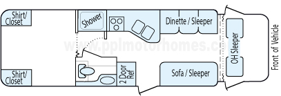 29' 2004 Four Winds 5000 Floorplan