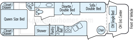 31' 1999 Coachmen Santera Floorplan