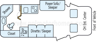 23' 2008 Coach House Platinum w/Slide Floorplan