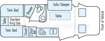 25' 2014 Itasca Navion Iq Diesel w/Slide Floorplan