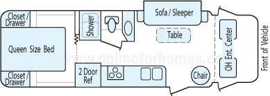 28' 2004 Gulf Stream B Touring Cruiser w/Slide Floorplan