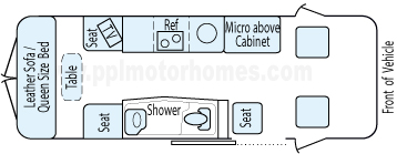 23' 2010 Winnebago Era Limited Sprinter Diesel Floorplan